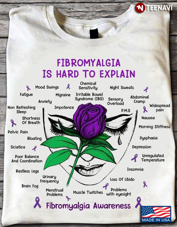Fibromyalgia Is Hard To Explain Purple Rose Fibromyalgia Awareness Anxiety Brain Fog