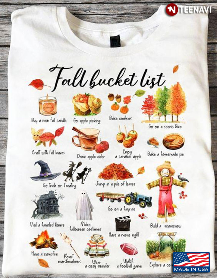Fall Bucket List  Buy A Near Fall Candle Go Apple Picking Bake Cooker  For Fall Lovers