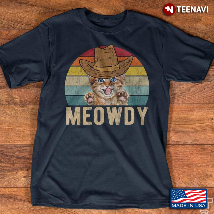 Meowdy Cowboy Vintage Cat For Cat Lovers