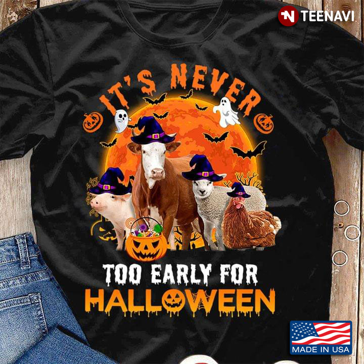 It's Never Too Early For Halloween Animal Pumkin Goat Chicken