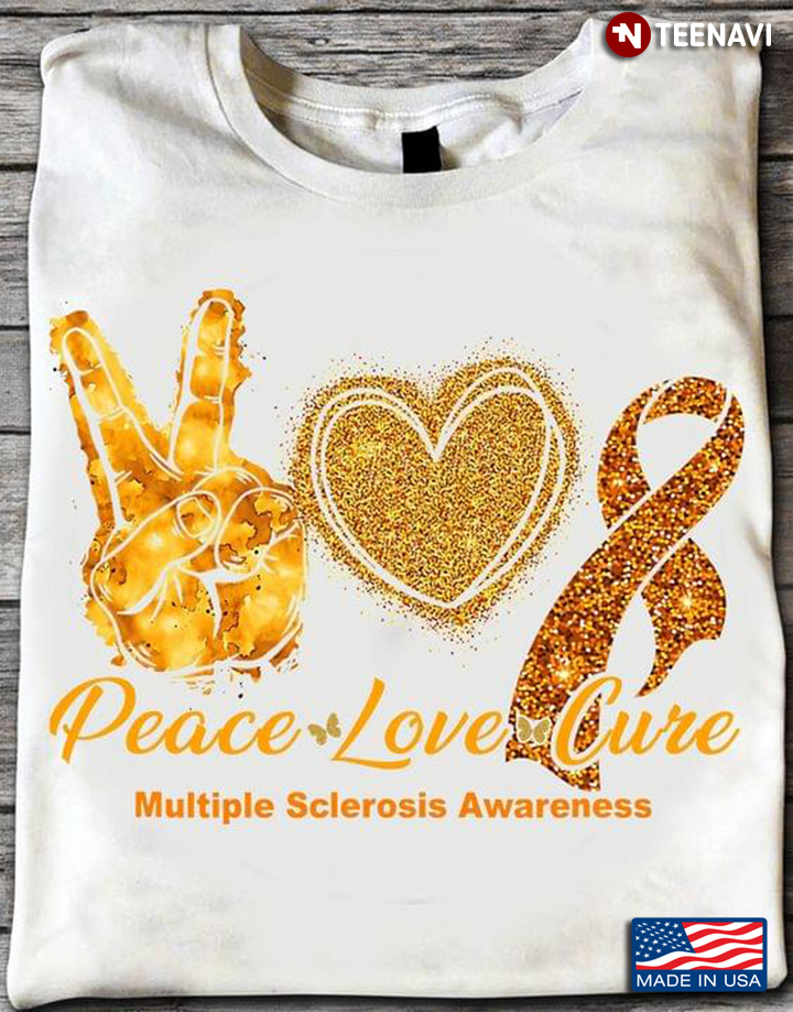 Peace Love Cure Multiple Sclerosis Awareness