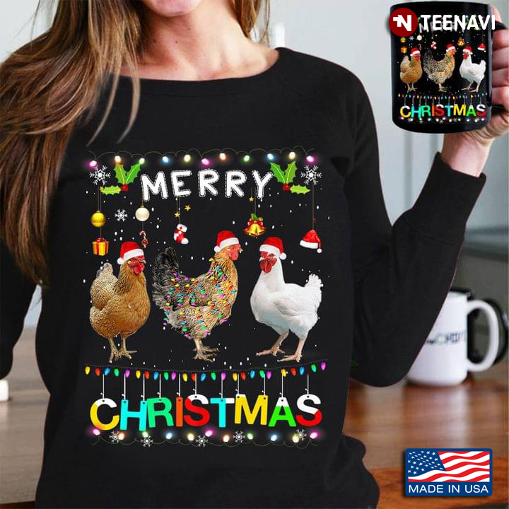 Merry Christmas Funny Chicken For Christmas Lovers