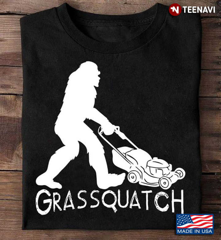 Grassquatch  Funny Bigfoot Lawn Mowing