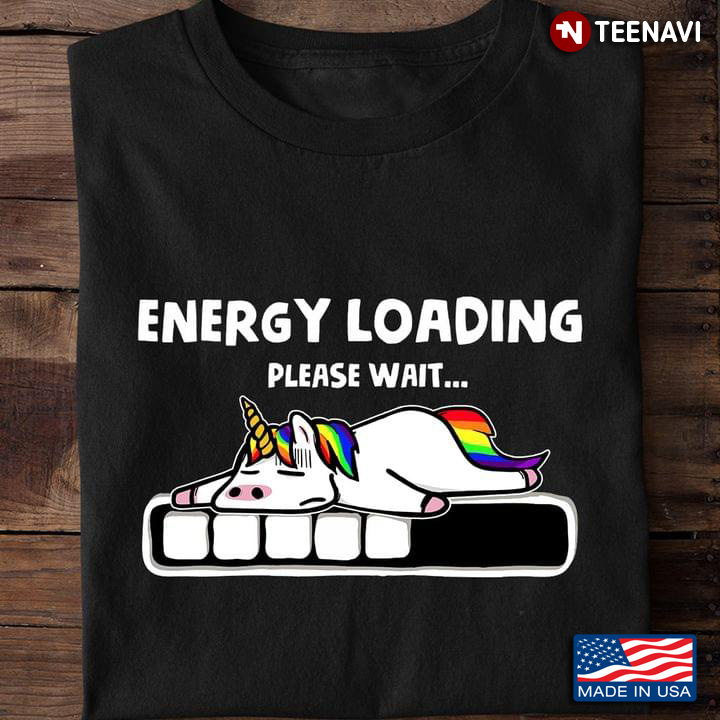Energy Loading Please Wait Unicorn Sleeping LGBT