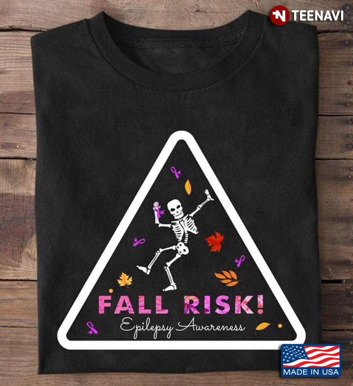 Fall Risk Epilepsy Awareness Fall Season Skeleton  Happy Thanksgiving