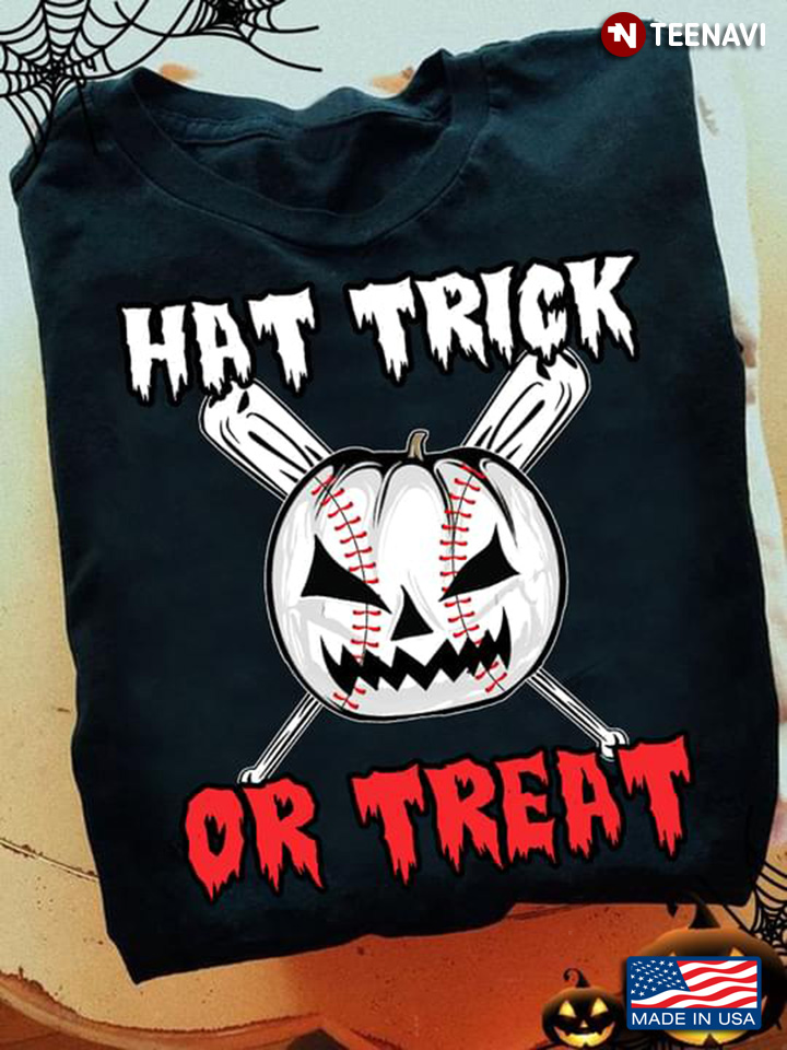 Hat Trick Or Treat  Baseball Halloween