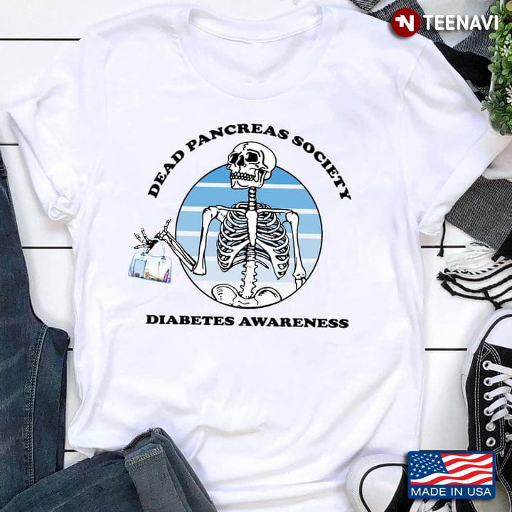 Dead Pancreas Society Diabetes Awareness Skeleton Vintage