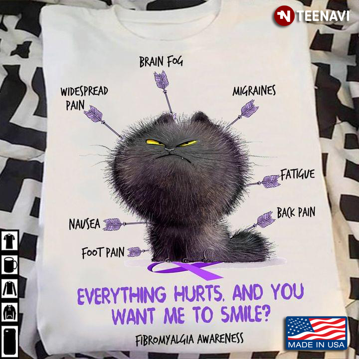 Everything Hurts And You Want Me To Smile Fibromyalgia Awareness Grumpy Cat