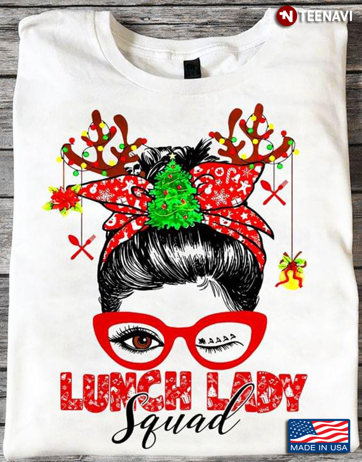 Lunch Lady Squad  Raindeer Christmas Tree For Christmas