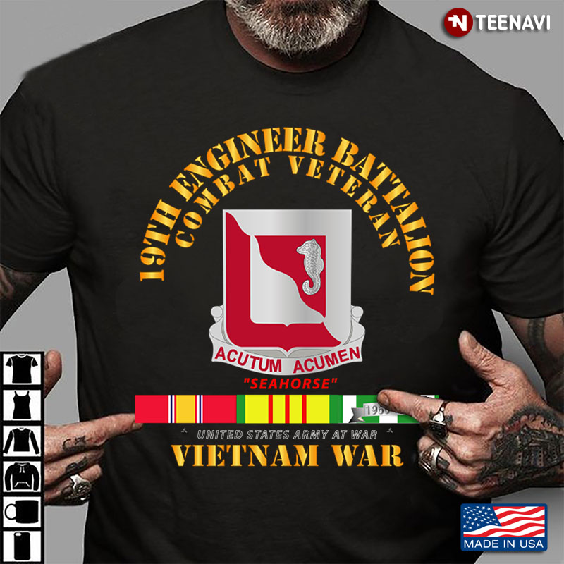 19th Engineer Battalion Combat Veteran Seahorse Vietnam War United States Army At War