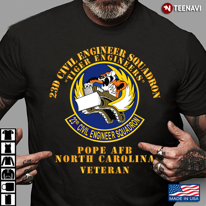 23rd Civil Engineer Squadron Tiger Engineers Pope AFB North Carolina Veteran  Cold War Veteran