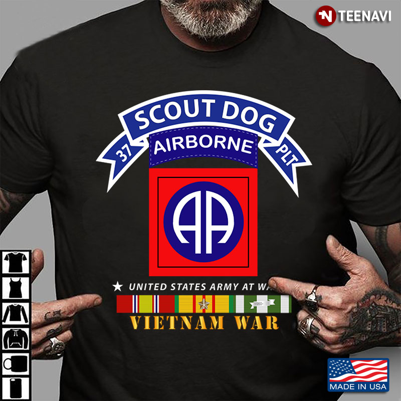 Scout Dog Airborne United States Army At War Vietnam War