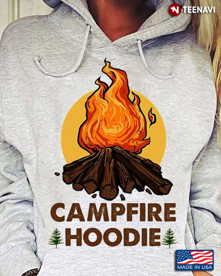 Campfire Hoodie Happy Camper for Camping Lover