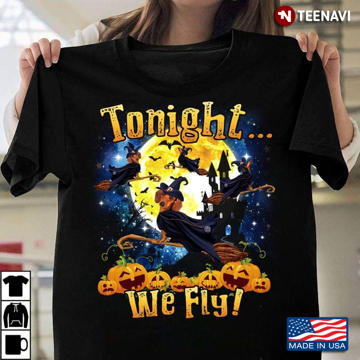 Dachshund Witches Tonight We Fly Funny Halloween Gift for Dog Lover