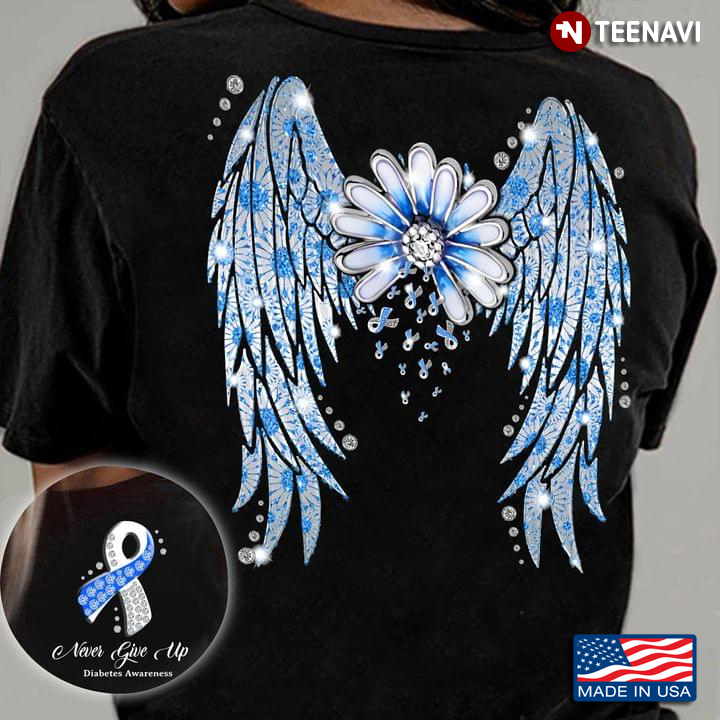 Daisy Angel Wings Never Give Up Diabetes Awareness