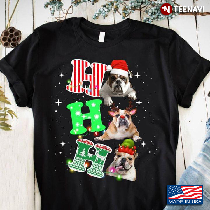 Ho Ho Ho Christmas Bulldogs for Dog Lover