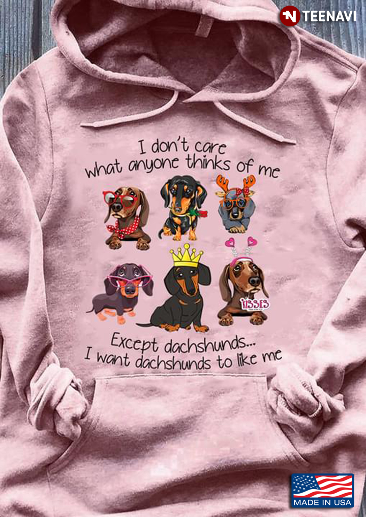 I Don't Care What Anyone Thinks of Me Except Dachshunds I Want Dachshunds To Like Me