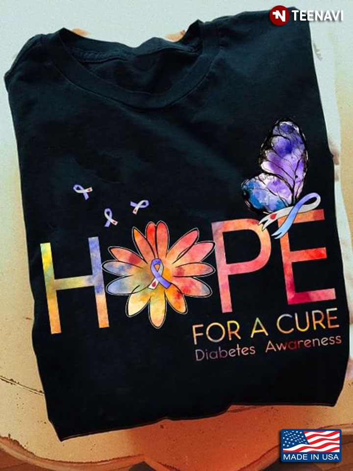Hope for A Cure Diabetes Awareness Watercolor