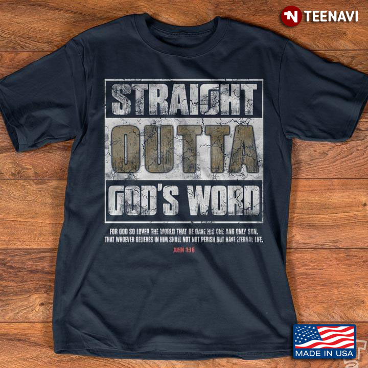 Straight Outta God's Word Cracked Texture Style for Christian