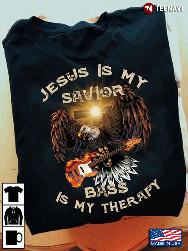 Eagle Jesus is My Savior Bass is My Therapy