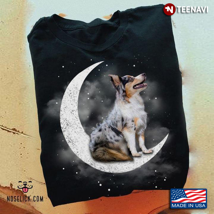 Miniature American Shepherd on The Moon for Dog Lover