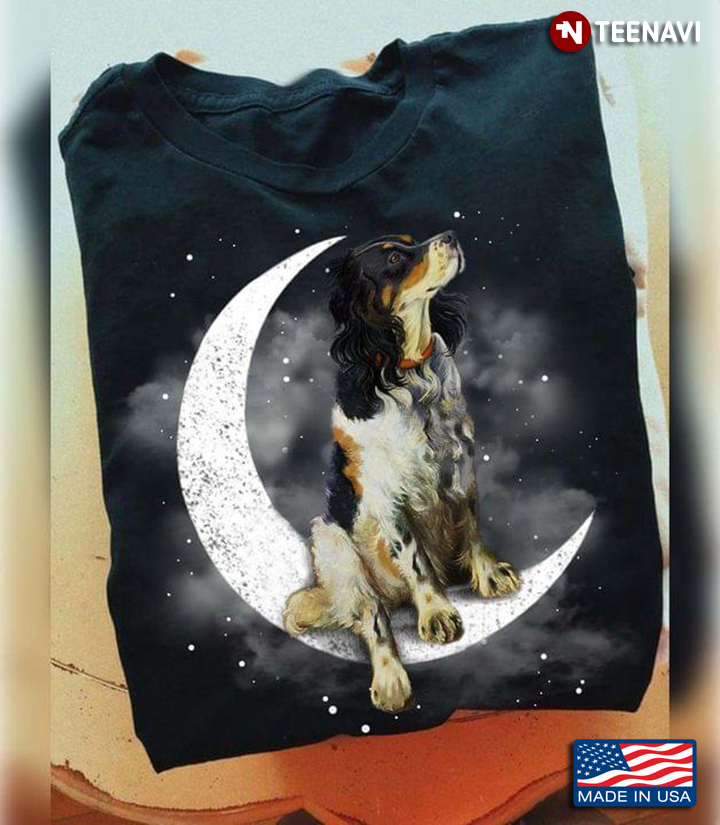 Cavalier King Charles Spaniel On The Moon for Dog Lover