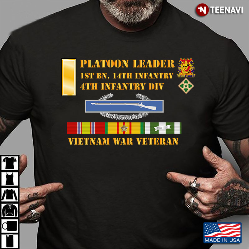 Platoon Leader 1st BN 14th Infantry 4th Infantry DIV Vietnam War Veteran