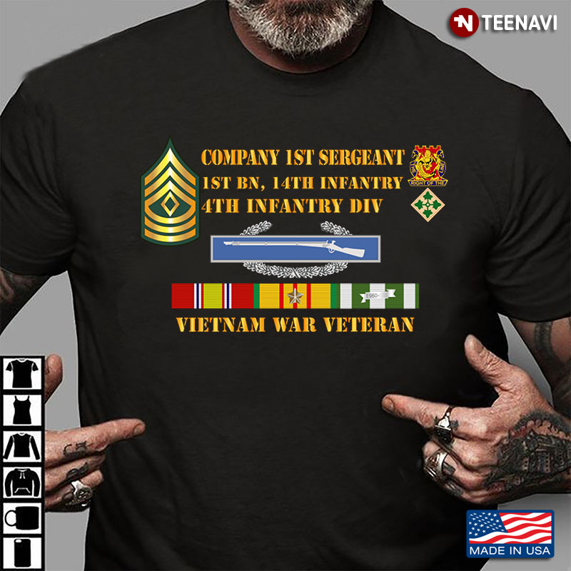 Company 1st Sergeant 1st BN 14th Infantry 4th Infantry DIV Vietnam War Veteran