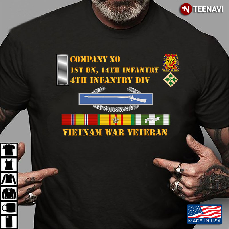 Company XO 1st BN 14th Infantry 4th Infantry DIV Vietnam War Veteran