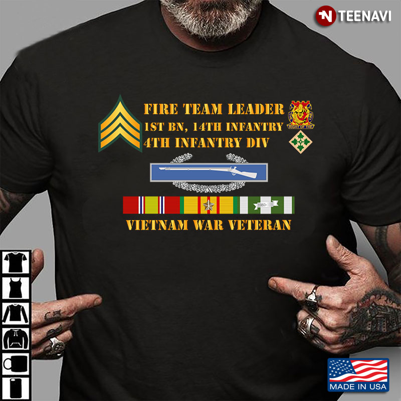 Fire Team Leader 1st BN 14th Infantry 4th Infantry DIV Vietnam War Veteran