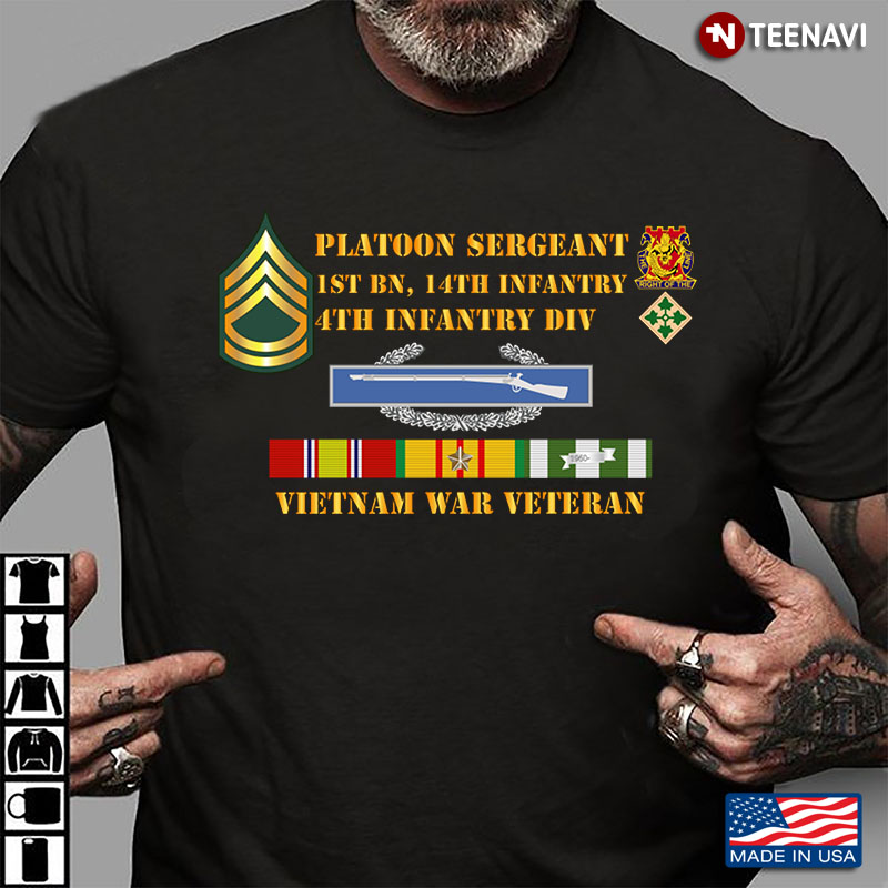 Platoon Sergeant 1st BN 14th Infantry 4th Infantry DIV Vietnam War Veteran