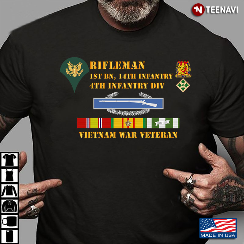 US Army Specialist Rifleman 1st BN 14th Infantry 4th Infantry DIV Vietnam War Veteran