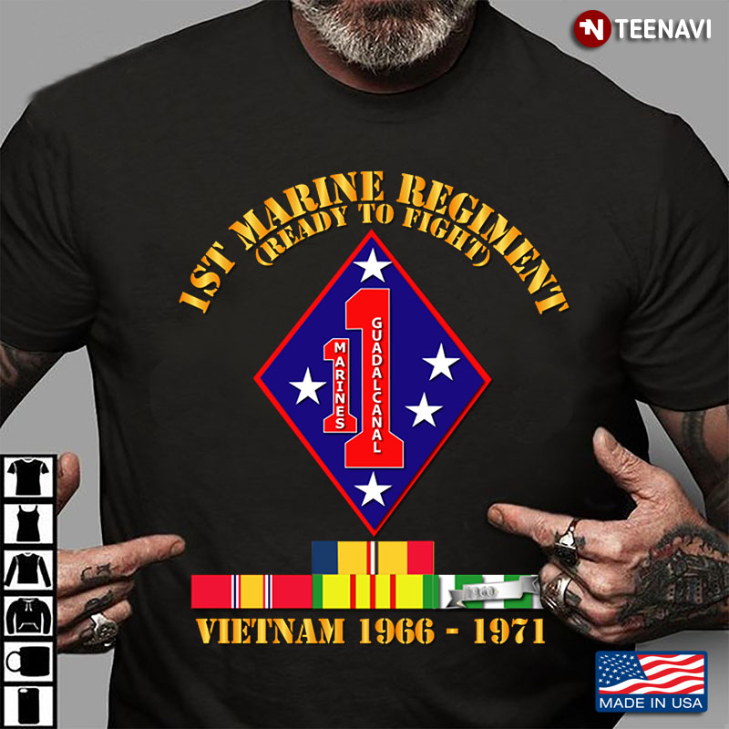 1st Marine Regiment Ready To Fight Guadalcanal Vietnam 1966-1971