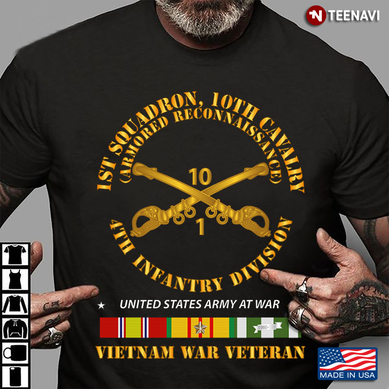 1st Squadron 10th Cavalry Armored Reconnaissance 4th Infantry Division Vietnam War Veteran