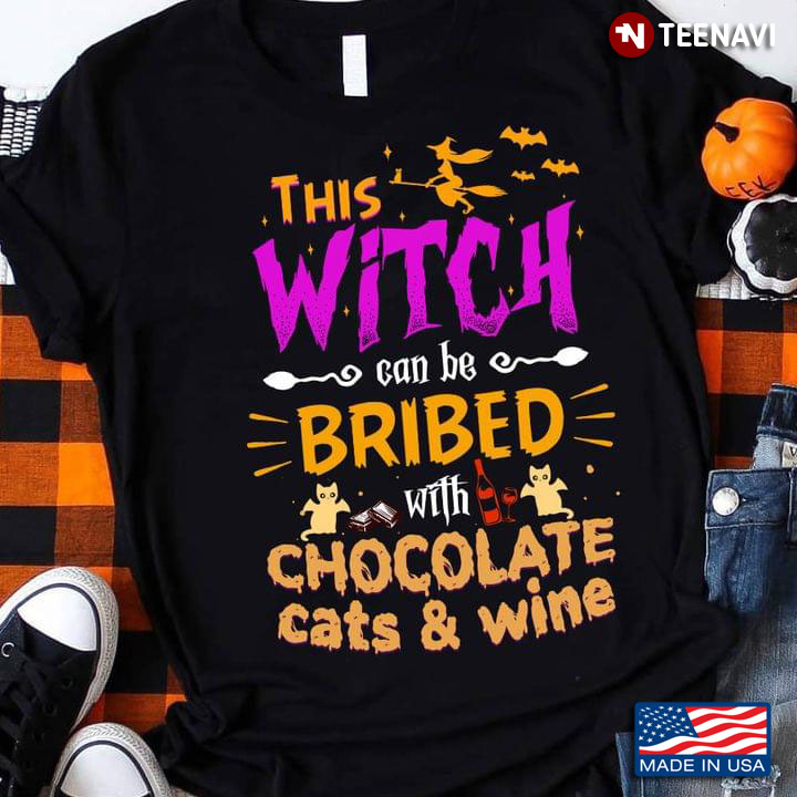 This Witch Can Be Bribed With Chocolate Cats & Wine for Halloween