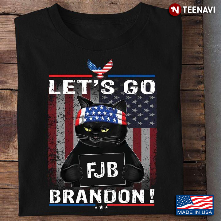 Black Cat Flag Let's Go Brandon FJB Anti-Biden