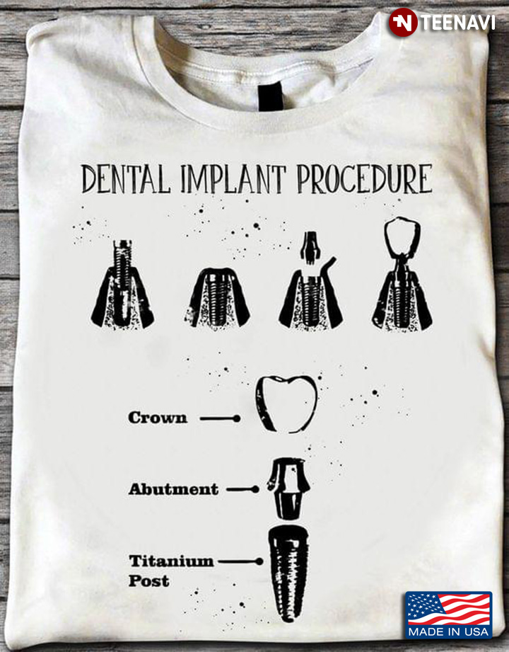 Dental Implant Procedure Crown Abutment Titanium Post for Dentistry Lover