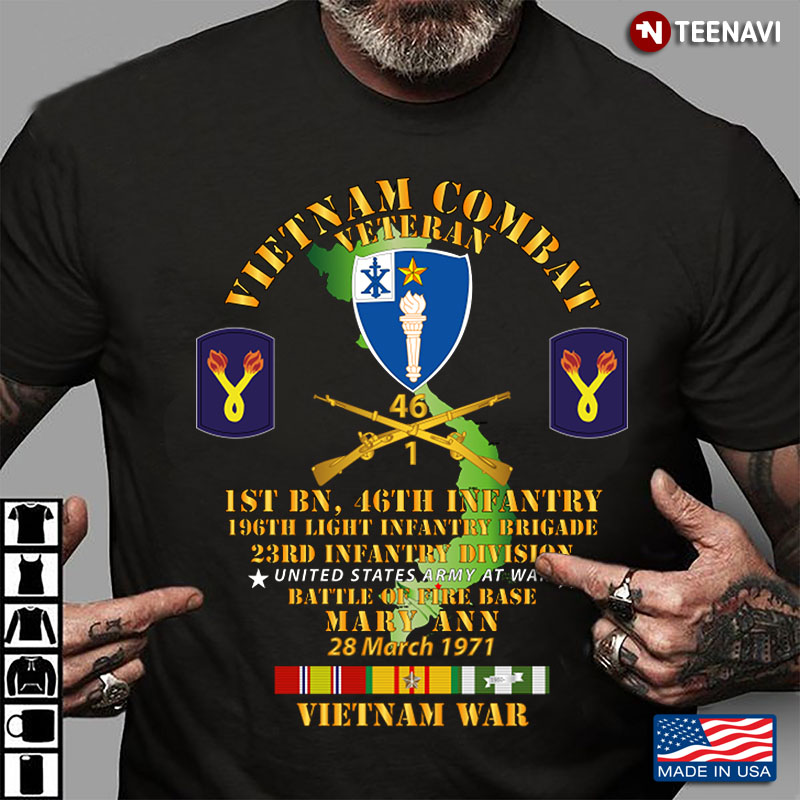 Vietnam Combat Veteran 1st BN 46th Infantry 196th Infantry Brigade 23rd Infantry Division