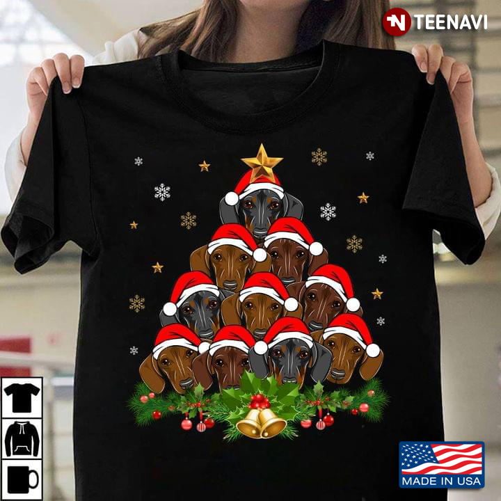 Full Of Dachshund Christmas Tree Happy Christmas for Dog Lovers