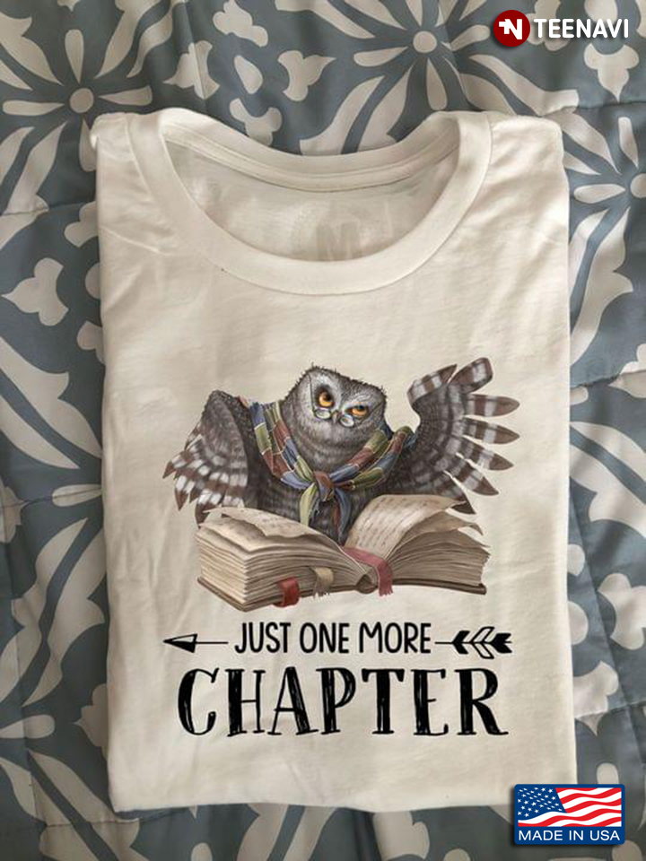 Old Owl Reading Book Just One More Chapter