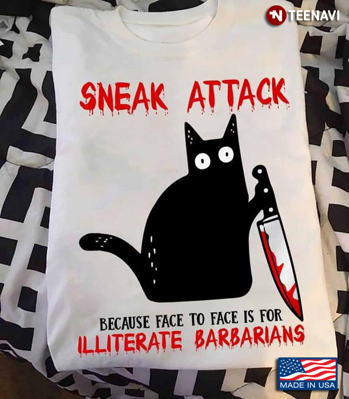 Cat With Knife Sneak Attack Because Face To Face Is For Illiterate Barbarians