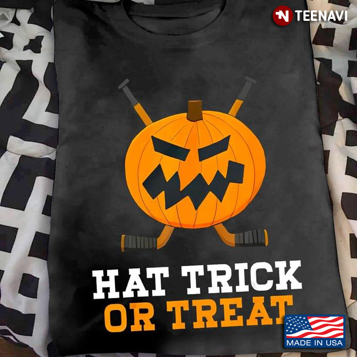 Hat Trick Or Treat Pumpkin Golf for Halloween T-Shirt