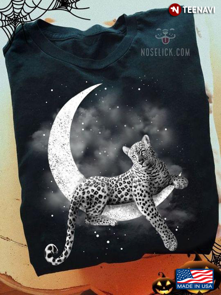 Leopard Sitting On The Moon