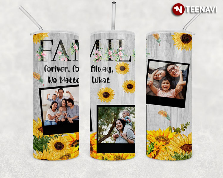 Personalized Family Forever Always No Matter What Sunflower Custom Photos