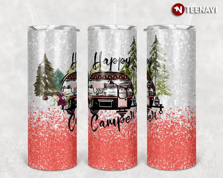 Happy Camper Glitter For Camping Lover