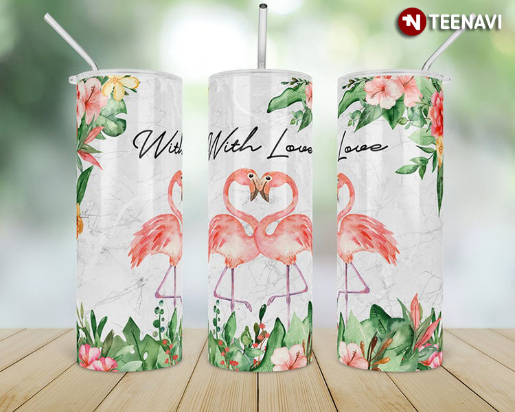 Pinky Flamingos Couple With Love