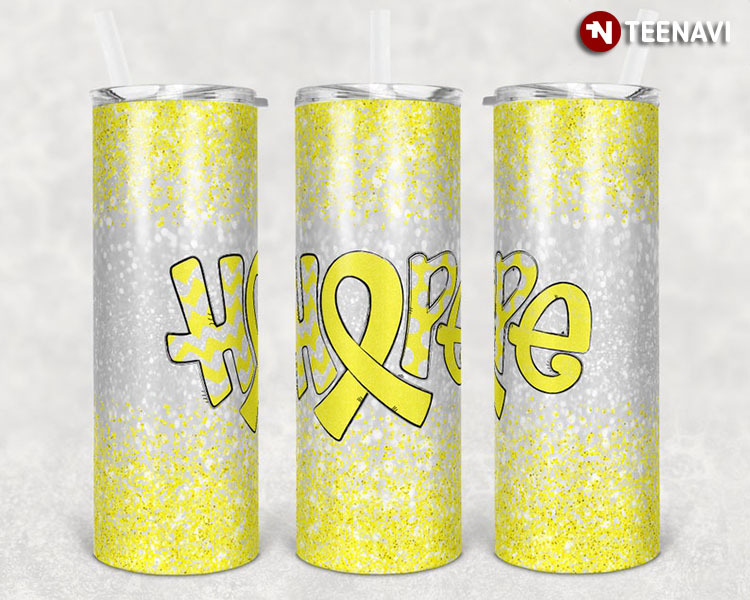 Glitter Suicide Prevention Yellow Ribbon  Awareness
