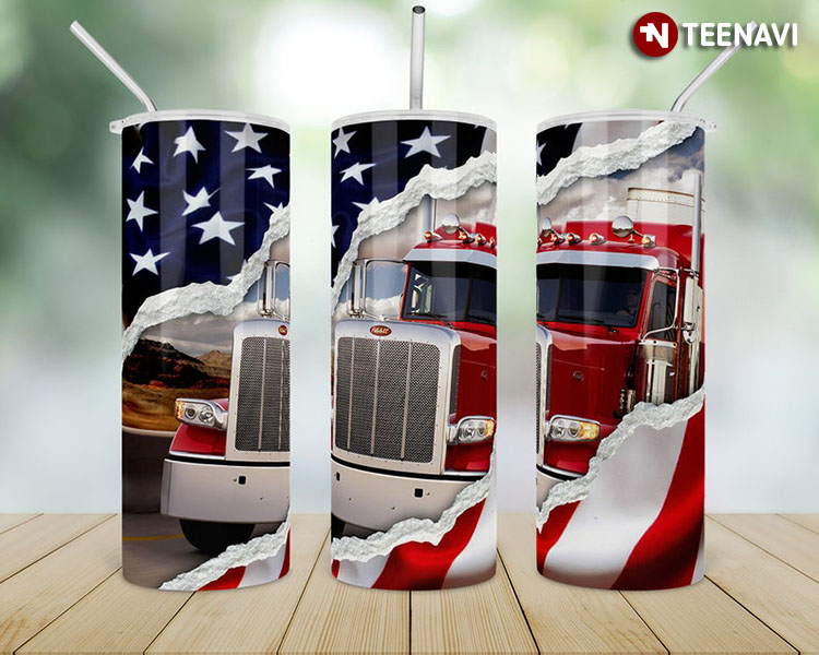 Personalized American Flag With Your Container Car