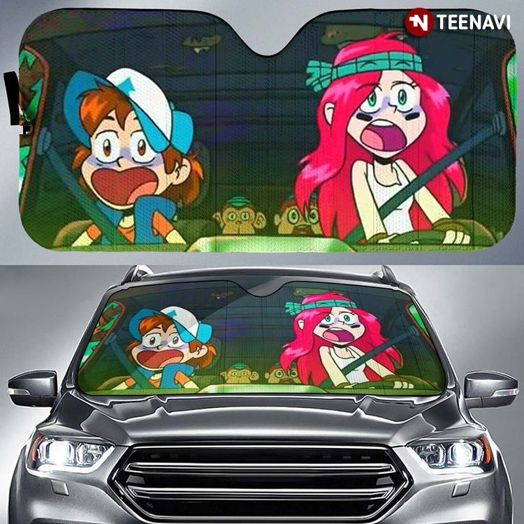 Disney Gravity Falls Dipper Pines Wendy Driving A Car Cartoon Lover