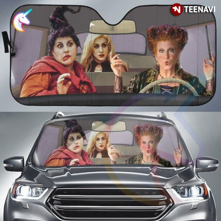 Disney Hocus Pocus Witches Halloween Winifred Mary Sarah Sanderson Driving